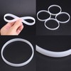 FLEXMAN Pack of 4 Rubber O Ring Seal, White Rubber