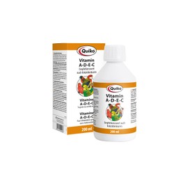 Quiko Vitamin A-D-E-C 200 ml - Vitamin Supply for Ornamental Birds