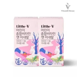 Vitamin House Little V Children's Multivitamin & Mineral 2 Boxes (2 Month Supply) / 비타민하우스 리틀브이 어린이 종합비타민 앤 미네랄 2박스(2개월분)