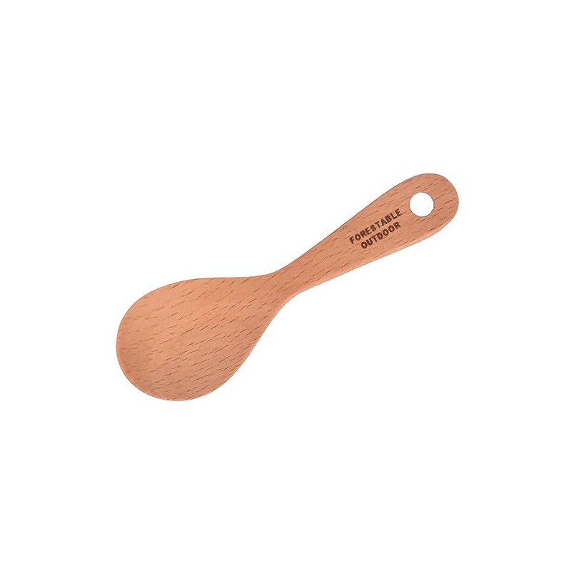 FORESTABLE Mini Spoon, Single Item, Wood, Natural Wood, Outdoor Camping