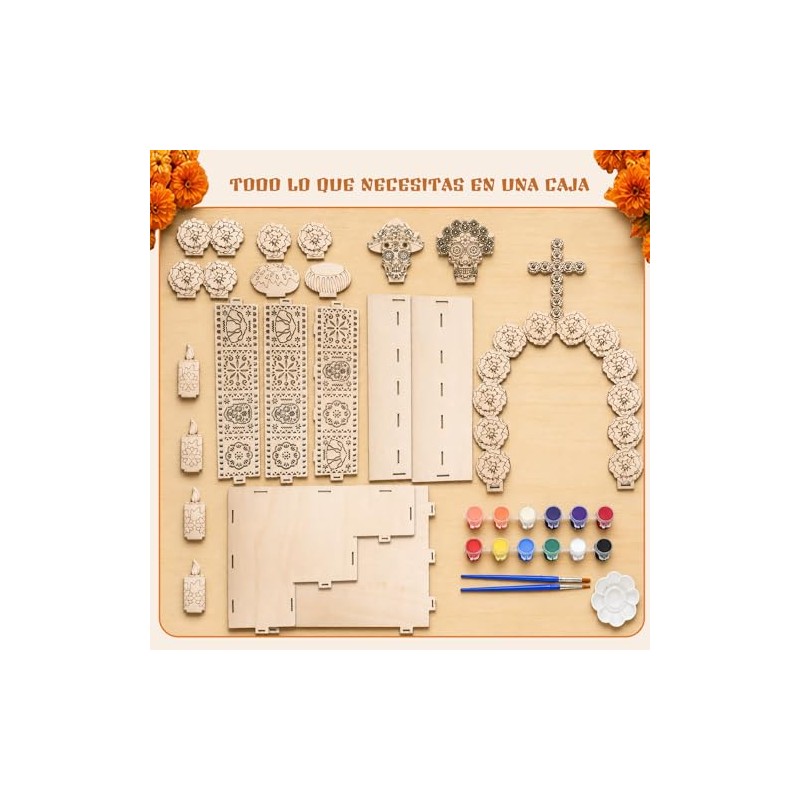 JeeLeeko Kit DIY de Mini ofrenda de Día de Muertos