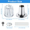 UCDETD 3 Piece Shower Knob Replacement and Flange Base, Clear