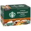 Starbucks Coffee K-Cup Pods, Breakfast Blend Medium Roast, Ground Coffee