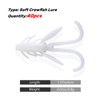 Goture 40pcs Soft Swimbait Crawfish Lures, Shrimp Bait Set, Fishing