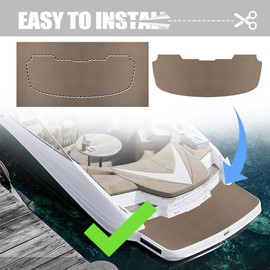 Fullfire Boat Flooring Eva Foam Decking Sheet, Marl Brushed Marine Boat Deck Flooring with Self-Adhesive for Pontoon Bass Jon Boat Motorboat RV Yacht Kayak Floor 94"x16"