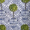 1 Blue White Chinoiserie Boxwood Topiary Paper Napkin Decoupage Crafts