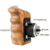 NICEYRIG Wooden Handle Grip with ARRI Rosette for Camera Cage