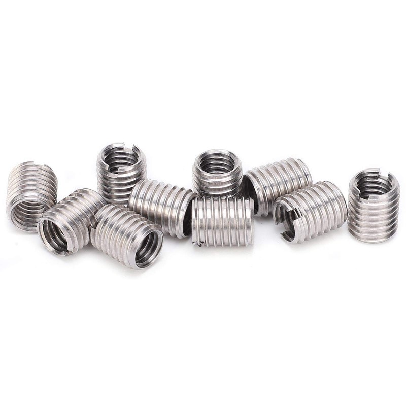 ViaGasaFamido Insert Nut Split Groove Type Stainless Steel 10 Pieces
