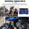 CHIFUN Motorcycle Fairing Bolt Kit, 195 Pcs M5 M6 Aluminum