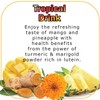 Tropical Drink Mango Pineapple Turmeric Honey Natural Refresher with Marigold