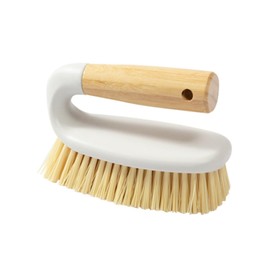 XFSPYY Wooden Handled Brush, Stiff Bristle Gravity Cleaning Brush, Multi-Purpose Brush for Bathroom Sinks, Floors, Carpets, Pools, Kitchens, Tiles, White.