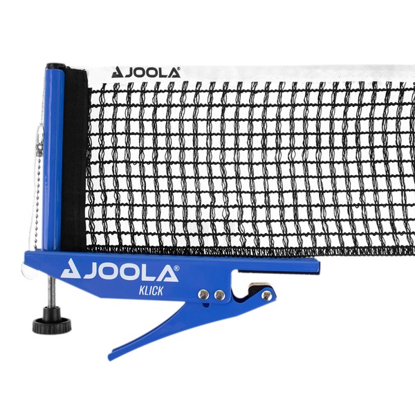 JOOLA Klick Professional Table Tennis Net and Post Set with Carrying Case -  Portable and Easy Setup 72" Regulation Size Ping Pong Spring Activated Clamp Net