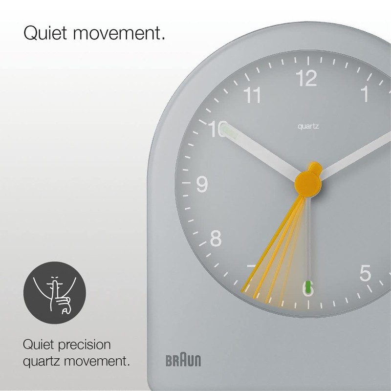 Braun Classic Analogue Alarm Clock with Snooze and Continuous Backlight,