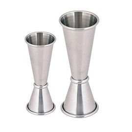 Kosma Set of 2 Stainless Steel Jigger | Peg Measure | Dual Measure Spirit Measuring Cup - 25x50ml, 30/60 ml