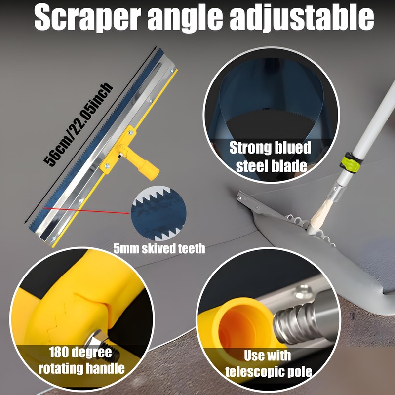 Self Leveling Cement Tool Kit,Epoxy Flooring Tool Kit,Self-Leveling Rake,Spike Shoes