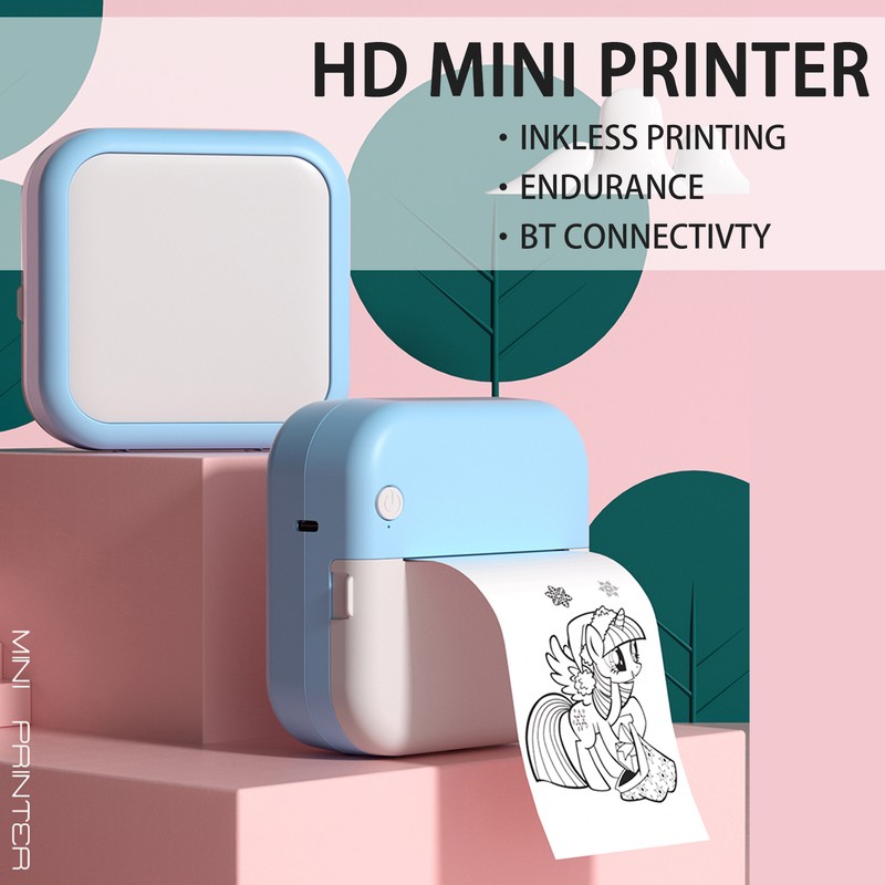 Mini Thermal Printer Multifunction Portable Sticker Maker Instant Photo Inkless