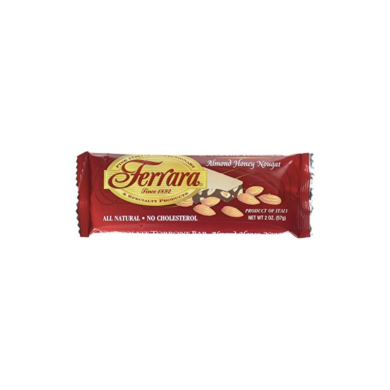 Ferrara Italian Torreon Honey Nougat Candy, Chocolate & Almond, 2