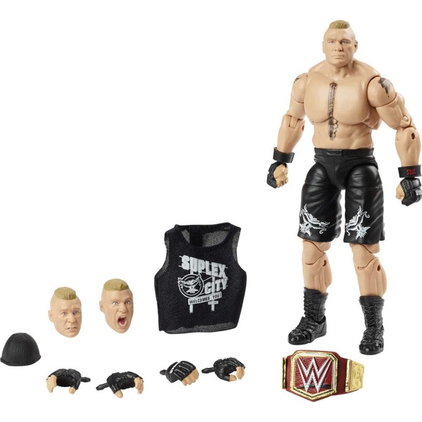 WWE Ultimate Edition Multiple-Pose 6-inch Action Figure with Entrance Gear, Extra Heads & Swappable Hands