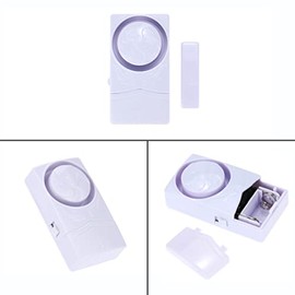 Mengshen Alarmas De Puerta De Seguridad para El Hogar, Paquete De 4, Sensor Magnético De Ventana Abierta, Campana De Alerta Antirrobo Antirrobo, 110dB para Cajones De Garaje, Cajas Fuertes