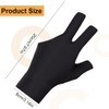 AOEVUIR 1 x Three Finger Billiard Gloves, Breathable Pool Gloves,