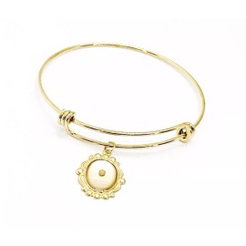 JKCE Designs Goldtone Mustard Seed Charm Bracelet, Matthew 17 20, Mustard Seed Jewelry