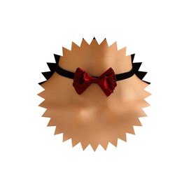 Atentuyi Vintage Red Bow Choker Necklace Black Velvet Choker Lace Bow Tie Choker Red Bowknot Collar Choker Gothic Retro Victorian Choker Jewelry for Women Girls