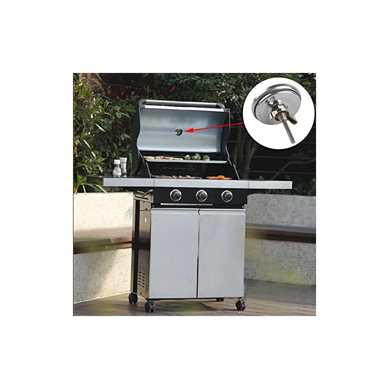 2X BBQ Thermometer Gauge - Barbecue BBQ Pit Smoker Grill