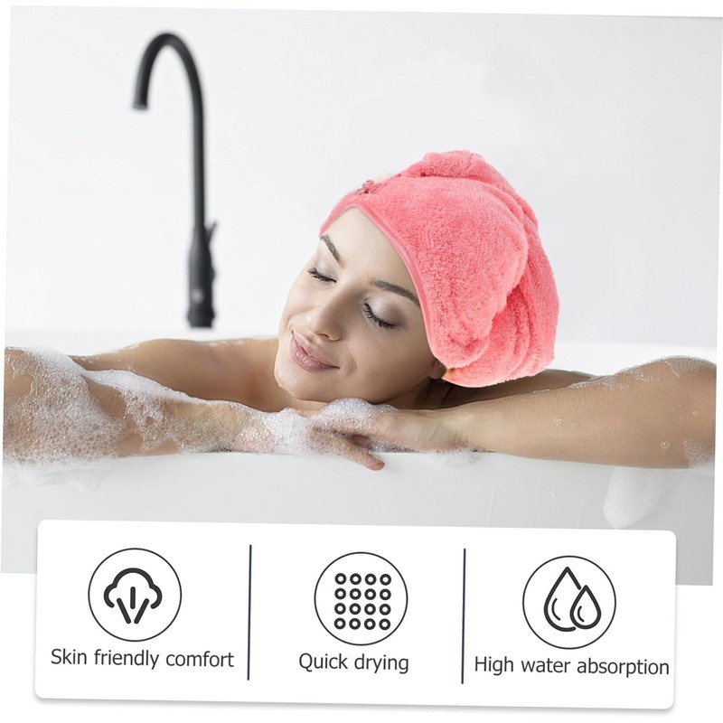 WOONEKY Toalla Microfibra Cabello para Secar Rápido Gorro Absorbente, Material