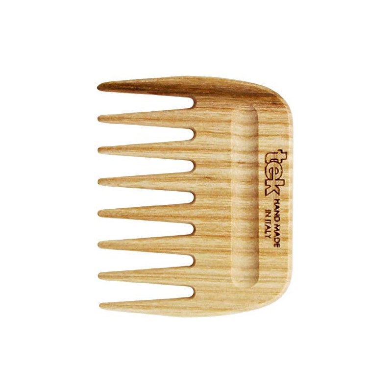 Tek afro hair comb in ash wood - Handmade in