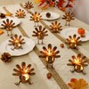 FORUP Metal Turkey Candle Holders, Set of 12 Thanksgiving Home