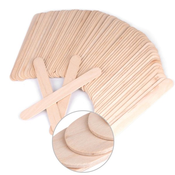 Waxing Stick, 100Pcs/Bag Waxing Stick Spatula Applicator Wooden Spatula Disposable Tongue Depressor