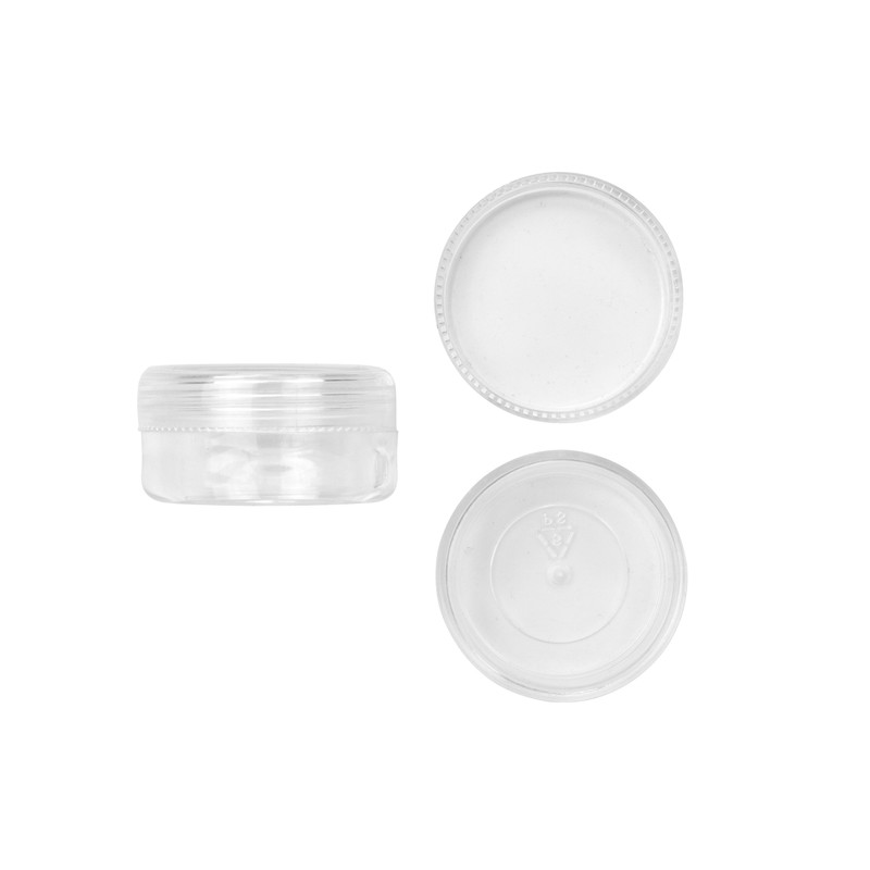 SE 12-Piece Set of Clear Round Plastic Storage Containers with