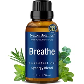 Breathe Essential Oil Blend 30 ml - Breath Sinus Relief with Menthol Oils - for Humidifiers, Diffusers, and Aromatherapy - Nexon Botanics