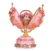 danila-souvenirs Glamorous Style Spring Flowers Easter Egg with Basket of