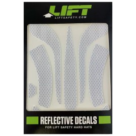 Lift Safety DAX Lift Reflective Decal Kit for Hard Hats - White