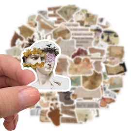 Vintage Stickers for Scrapbooking Laptop and Skateboard Retro Aesthetic Stickers for Journaling Perfect for Art Crafts and Collecting（52 PCS）