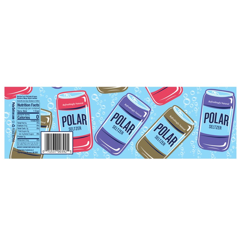 Polar Seltzer Water Newbies Variety Pack, 12 fl oz cans,