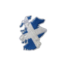 Scotland Map Embroidery Patch Iron on or Sew on Embroidered Patch Scottish Flag
