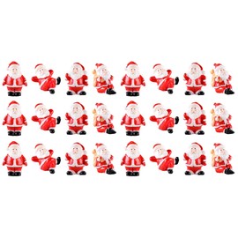 ledmomo 24pcs Christmas Figurine Santa Figurine Tabletop Figurine Table Objects Resin Objects Miniature Decoration