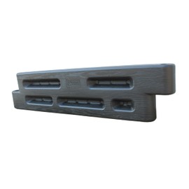 Playsafer Playground Edging Border -12" High Plastic Interlocking Timber for Playgrounds, and Play-Areas - Black - 52" L X 4" W X 12" H (1 Pack)