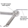QBOSO Lid Support Hinge in Satin Nickel Folding Lid Stay