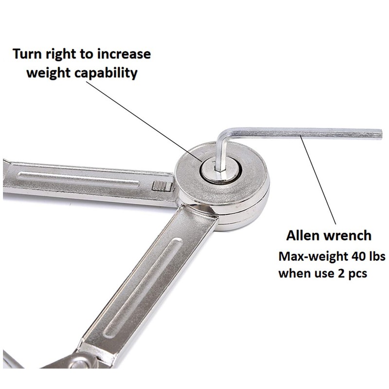QBOSO Lid Support Hinge in Satin Nickel Folding Lid Stay