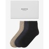 Hazzys (대구신세계)블랙 퍼피자수 면 단목양말3종세트 HISS5E220BK (Daegu Shinsegae) Black Puppy