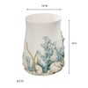 Touch of Class Coral Treasures Coastal Wastebasket Waste Basket