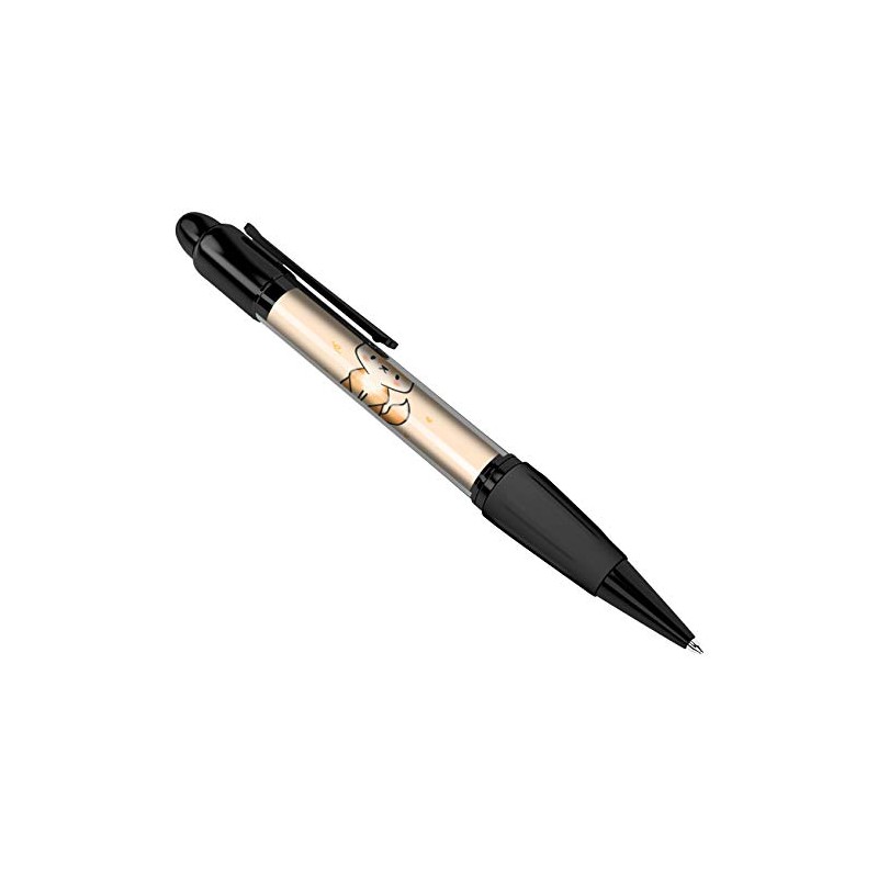 1 x Fennec Fox Cartoon Animal Fun Black Ballpoint Pen