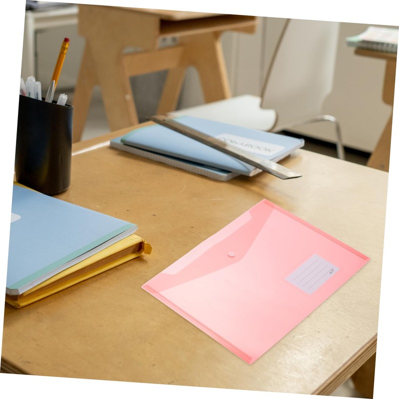 Pack of 20 Document Bags with Snap Closure, Coloured Document