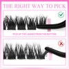 VEYESBEAUTY Lash Clusters Kit Individual Fluffy Lash Extensions Kit 3D