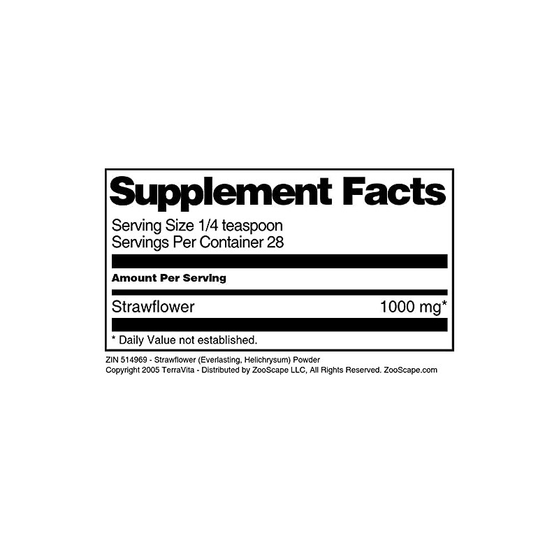 Strawflower (Everlasting, Helichrysum) Powder (1 oz, ZIN: 514969)