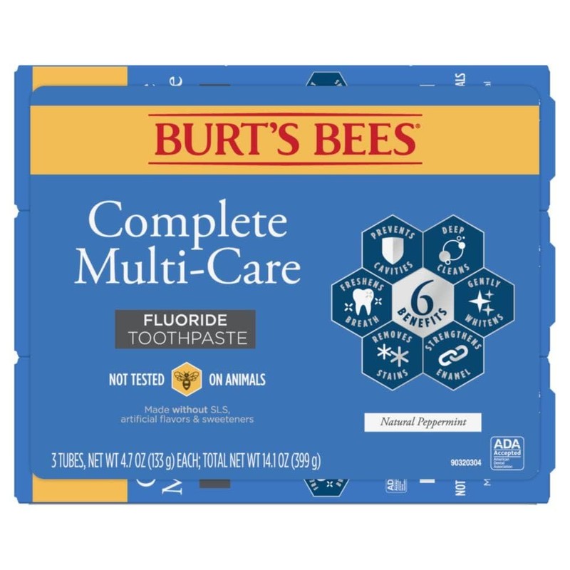 Burt's Bees Toothpaste Complete Multi Care, 4.7 oz, Pack of