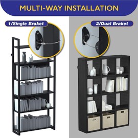 Furniture Anchors Furniture Straps, 6 Pcs Metal Child Proofing Furniture Wall Straps Anti Tip Furniture Straps Upgraded Furniture Anchor Straps Kit for Baby Pet Safety from Falling Furniture, Black